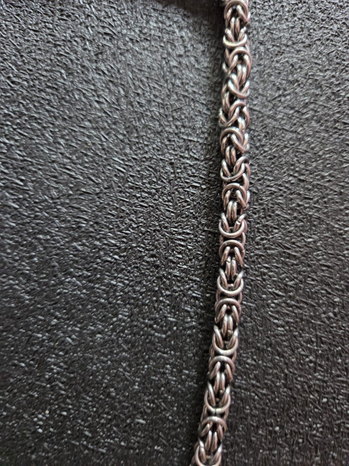 stalen herenketting koningsschakel zo goed als nieuw, Sieraden, Tassen en Uiterlijk, Ophalen, Zo goed als nieuw, Zilver, Zilver