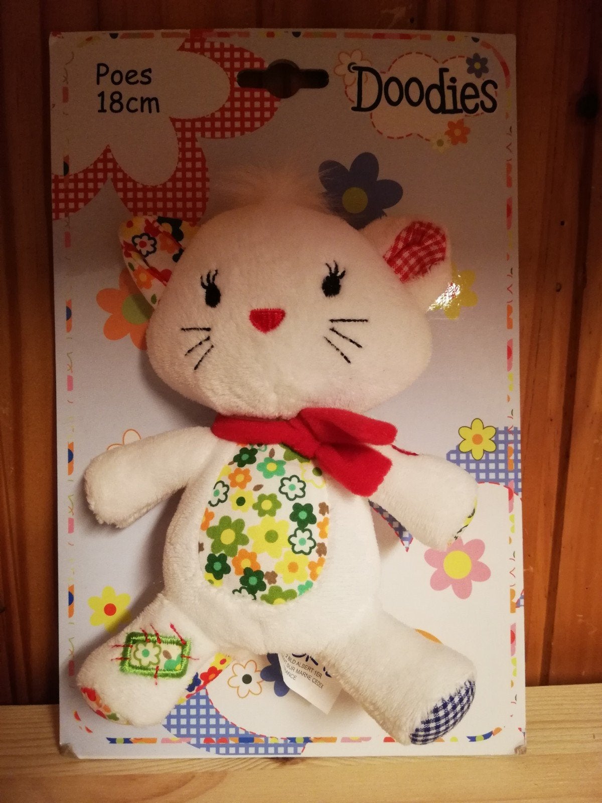 Doodies Knuffel Poes 18cm - Nieuw, Ophalen, Overige merken, Nieuw, Met label