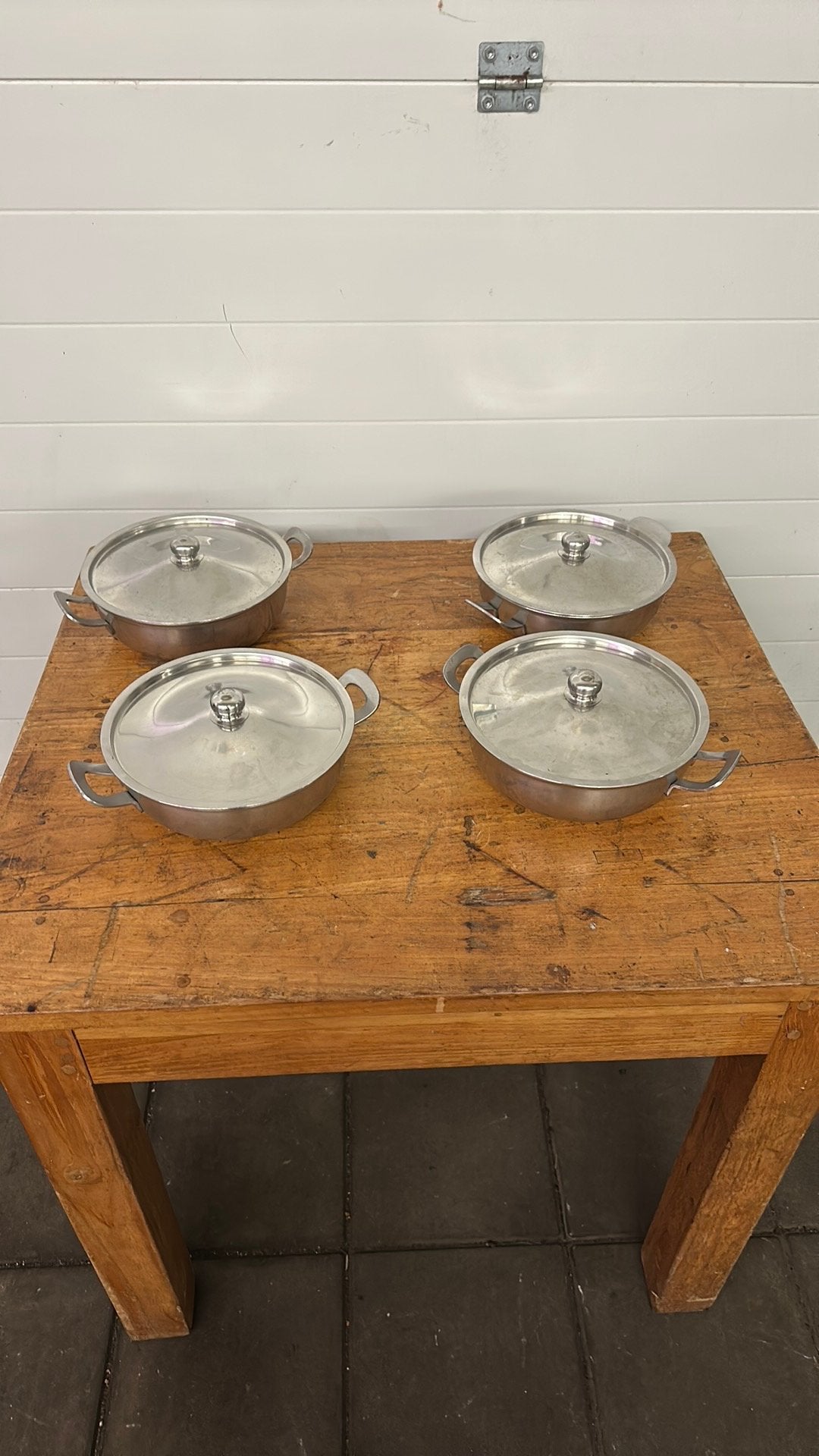 Gero zilmeta klassieke pannen 4 stuks, Huis en Inrichting, Keuken | Potten en Pannen, .., Pannenset, Zo goed als nieuw, Rvs
