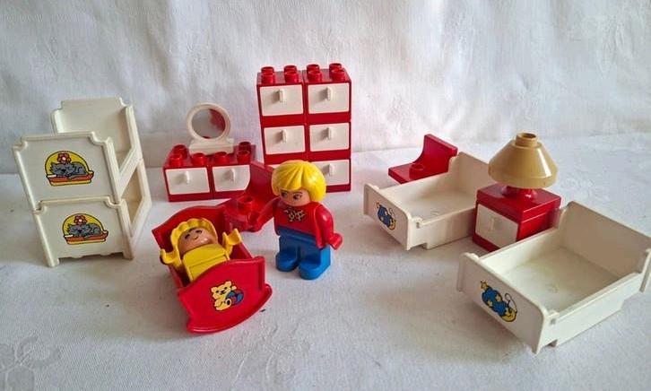 Vintage Duplo set 2752 Slaapkamer Bedroom, Gebruikt, Ophalen of Verzenden, Duplo, Complete set