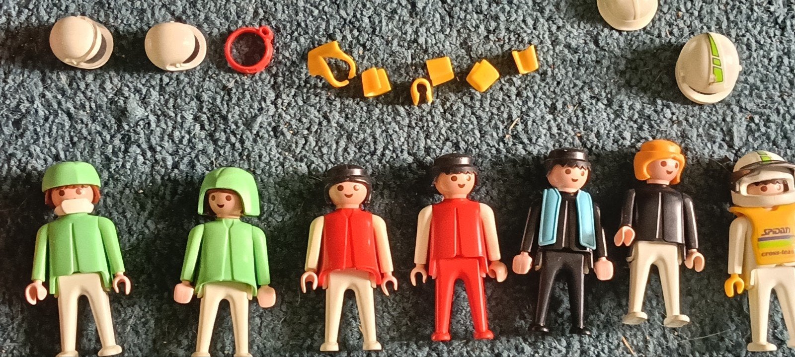 Vintage Playmobil 1974 Figuren met accessoires, Gebruikt, Losse onderdelen, Figuren, Historisch