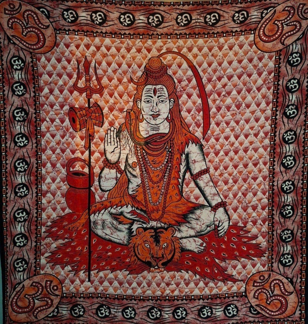 Shiva Wandkleed - Spirituele Wanddecoratie, Huis en Inrichting, Oosters, Ophalen of Verzenden, Zo goed als nieuw, Handgemaakt