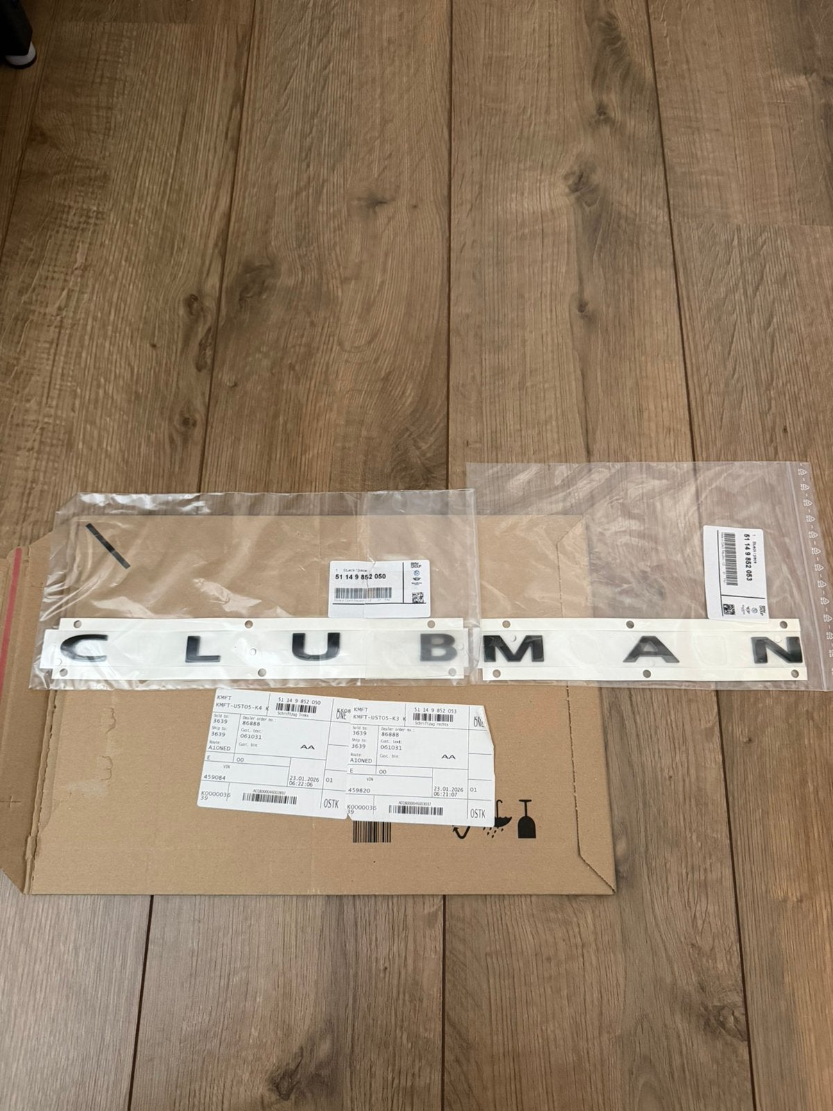 Clubman opschrift achterklep ** Nieuw**, Ophalen