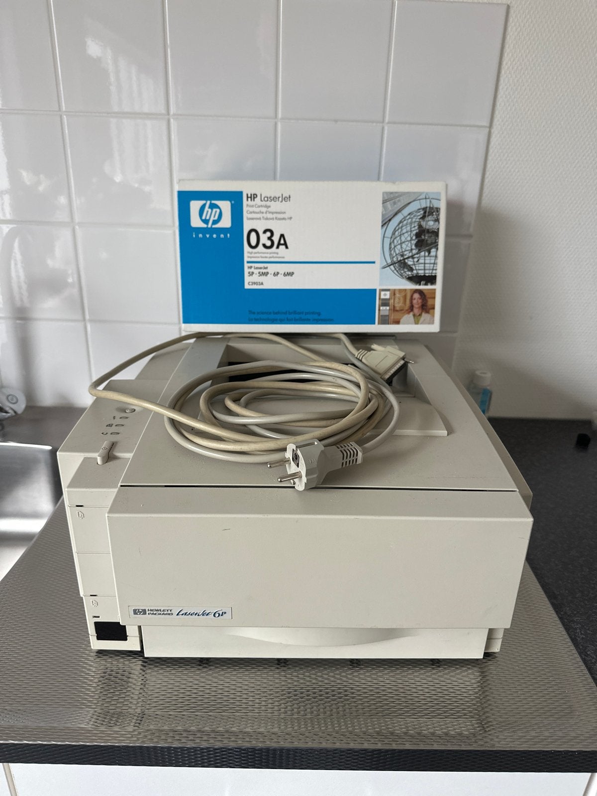 HP LaserJet 6P printer met nieuwe toner, Ophalen, Zwart-en-wit printen, Gebruikt, Printer