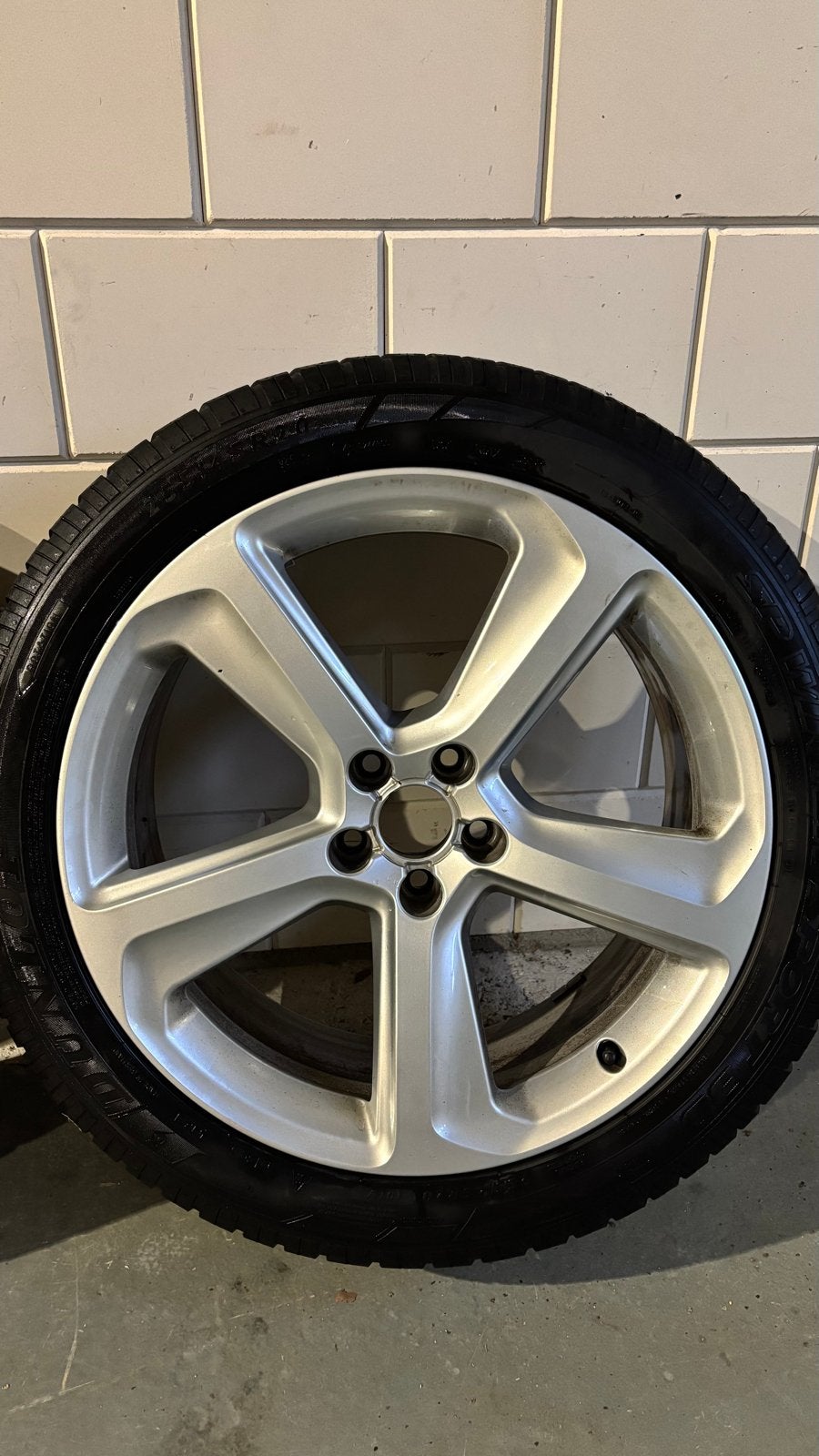 Audi Q5 velgen met Dunlop winterbanden 255/45R20, Auto-onderdelen, Banden en Velgen, Ophalen, Gebruikt, 255 mm, Banden en Velgen