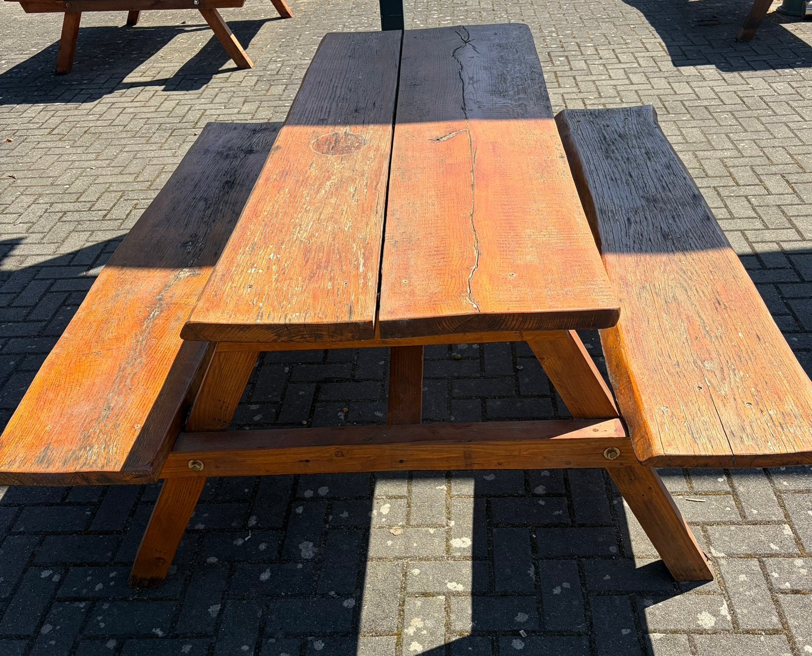 picknick tafels, Tuin en Terras, Ophalen, Zo goed als nieuw, Rechthoekig, Hout