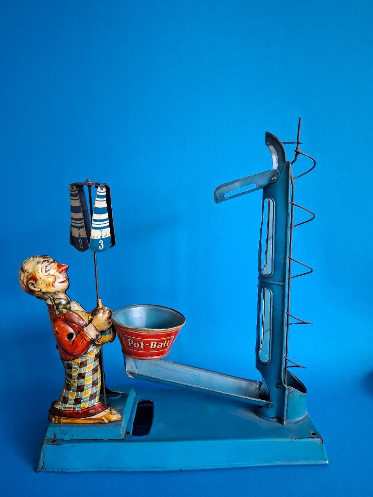 1930 Gely Germay blikken speelgoedman met propellor, Antiek en Kunst, Ophalen of Verzenden