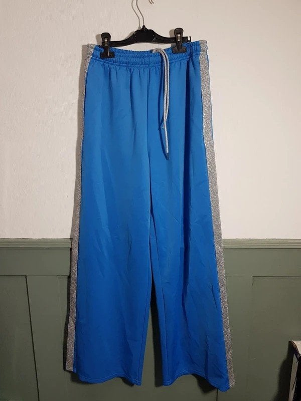 Loavies blauwe wide leg joggingbroek  – Maat M, Maat 38/40 (M), Fashiontiek, Blauw, Ophalen of Verzenden