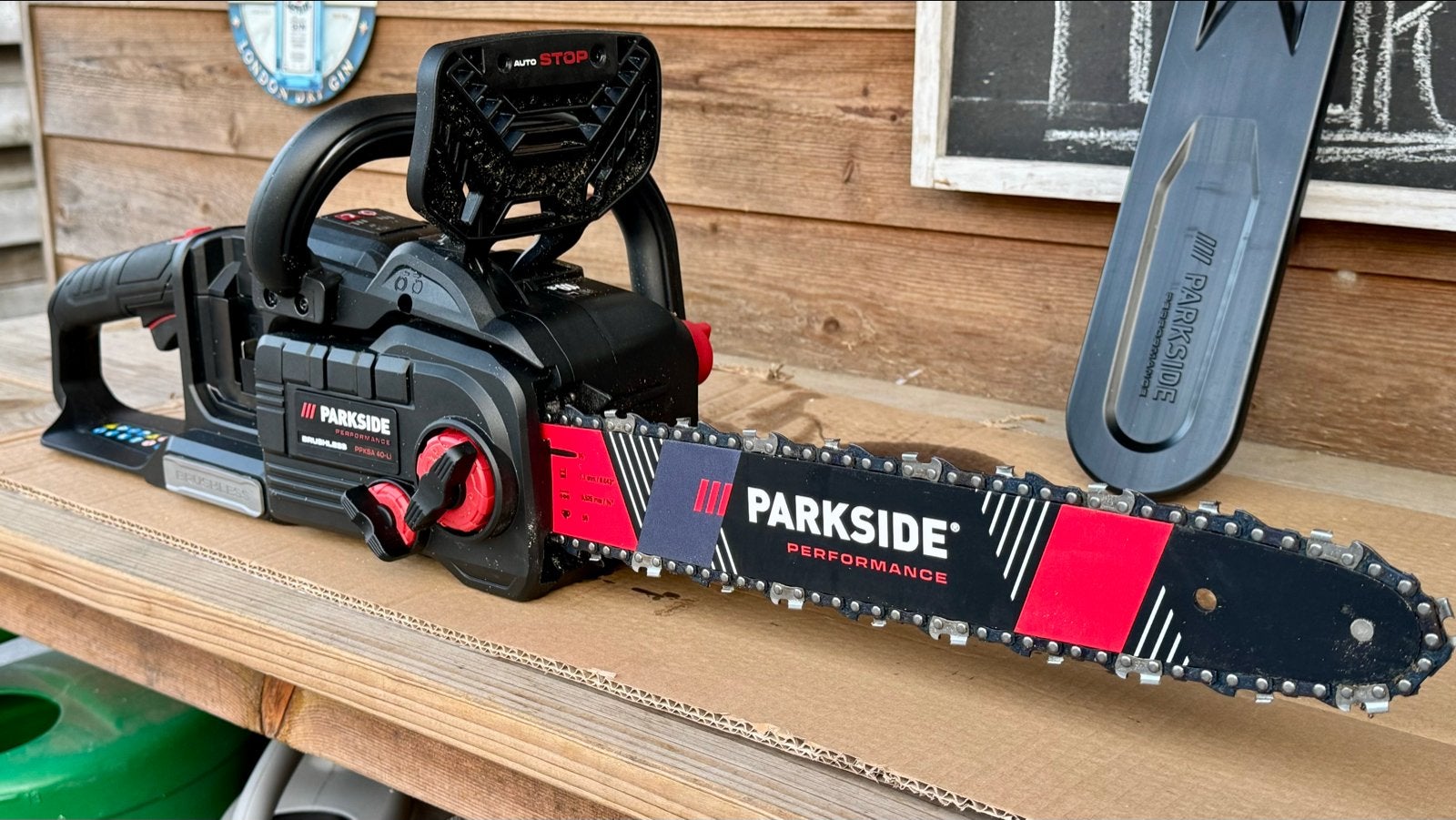 Parkside Performance 40V (2x 20V) Accu Kettingzaag, Ophalen, 70 mm of meer, Kettingzaag, Zo goed als nieuw