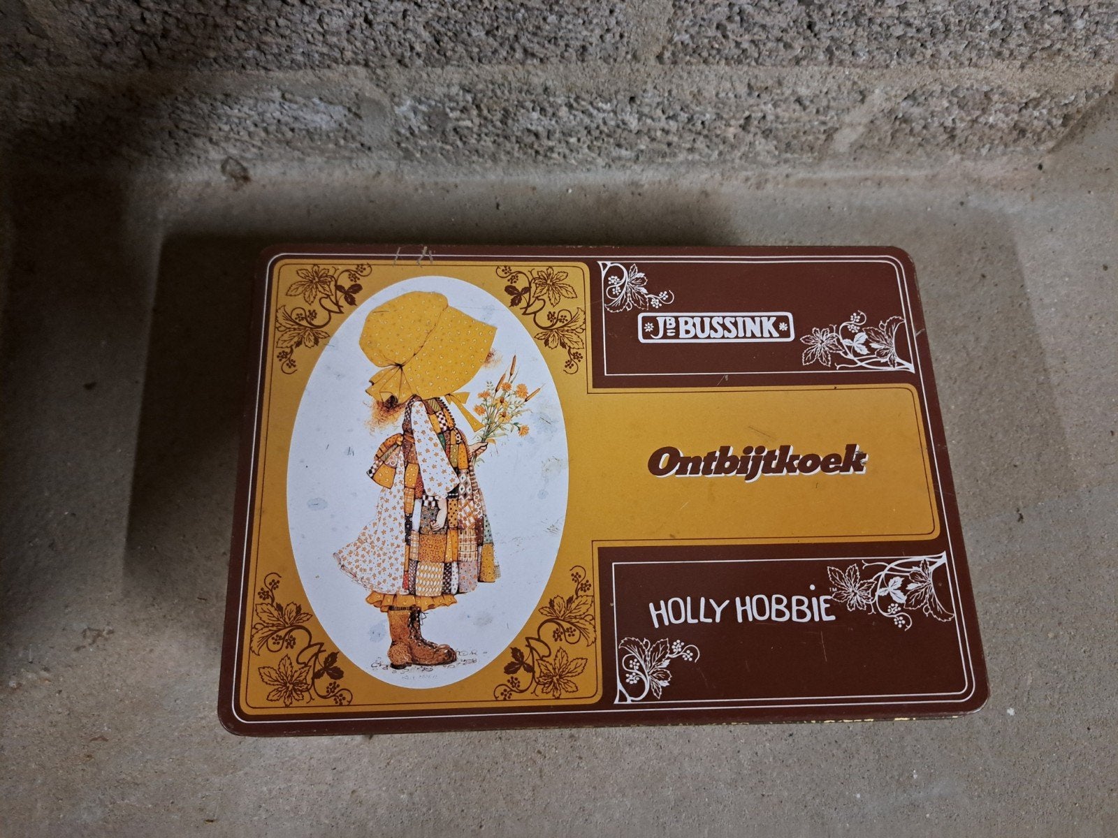 HOLLY HOBBIE, vintage bewaarblik ontbijtkoek JB Bussink, Ophalen of Verzenden, Gebruikt, Koek(jes)