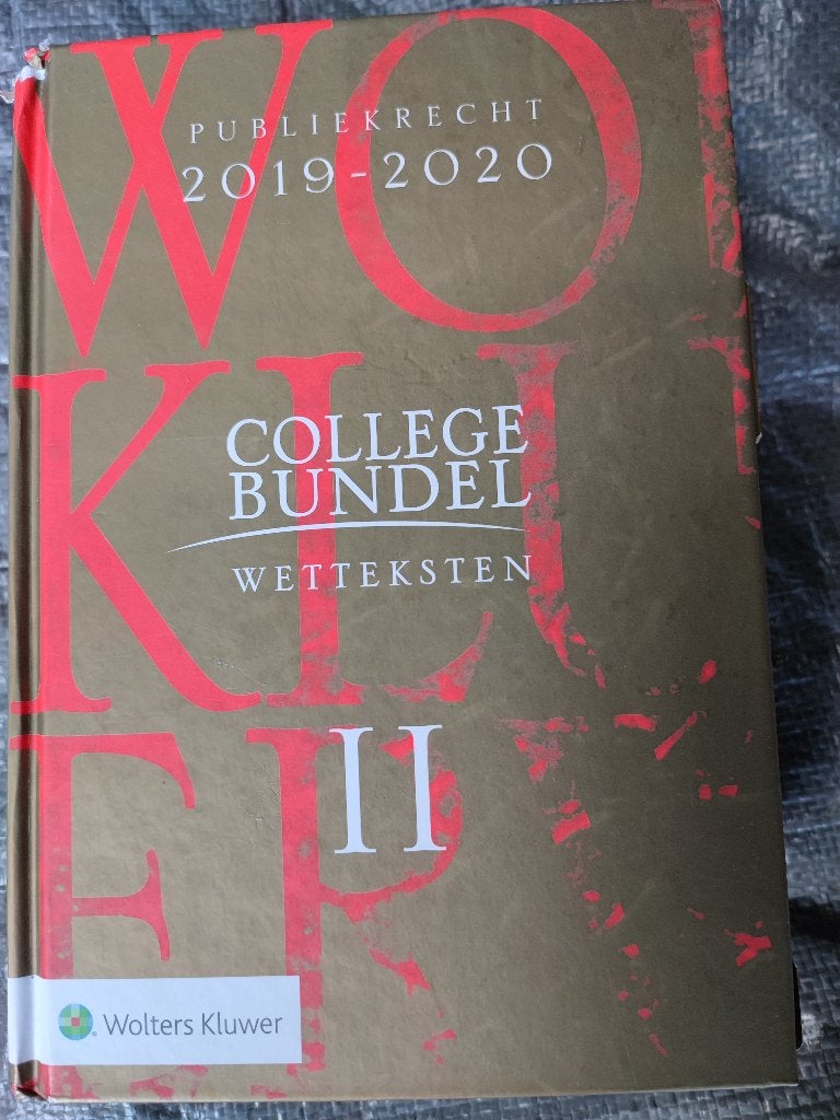 Studieboeken publiekrecht collegebundel wetteksten 11, Boeken, Studieboeken en Cursussen, Beta, Onbekend, Gelezen, HBO