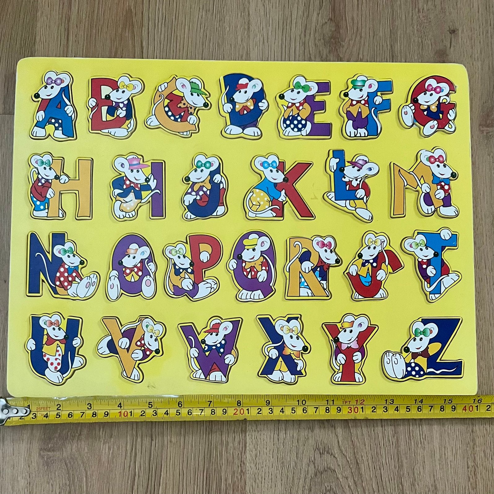 Leuke alfabet puzzel met muizen, Ophalen of Verzenden, Gebruikt