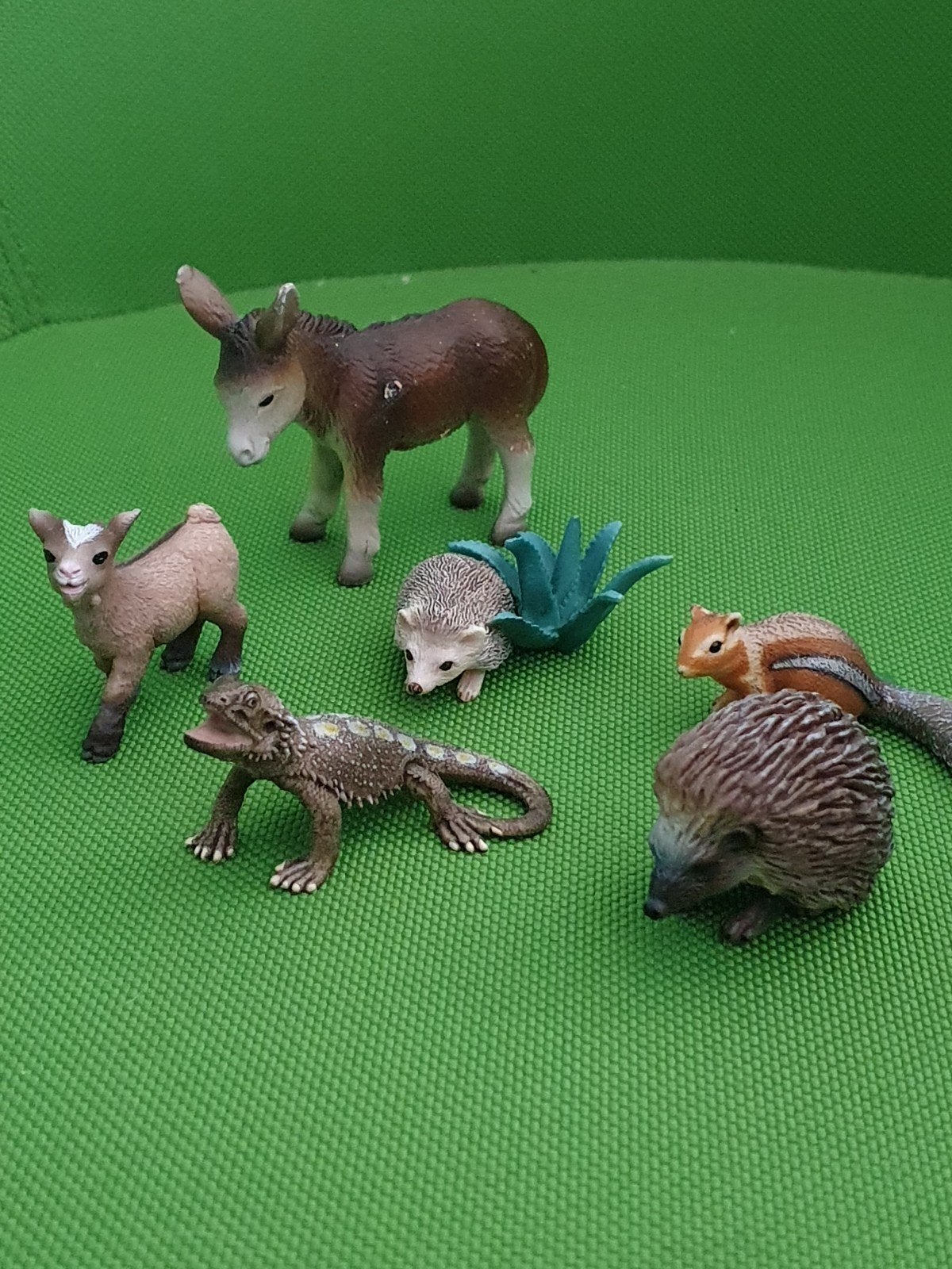 Schleich Dieren Set: Ezel, Geitje, Hagedis, Egels, Eekhoorn, Verzamelen, Dierenverzamelingen, Ophalen of Verzenden, Gebruikt