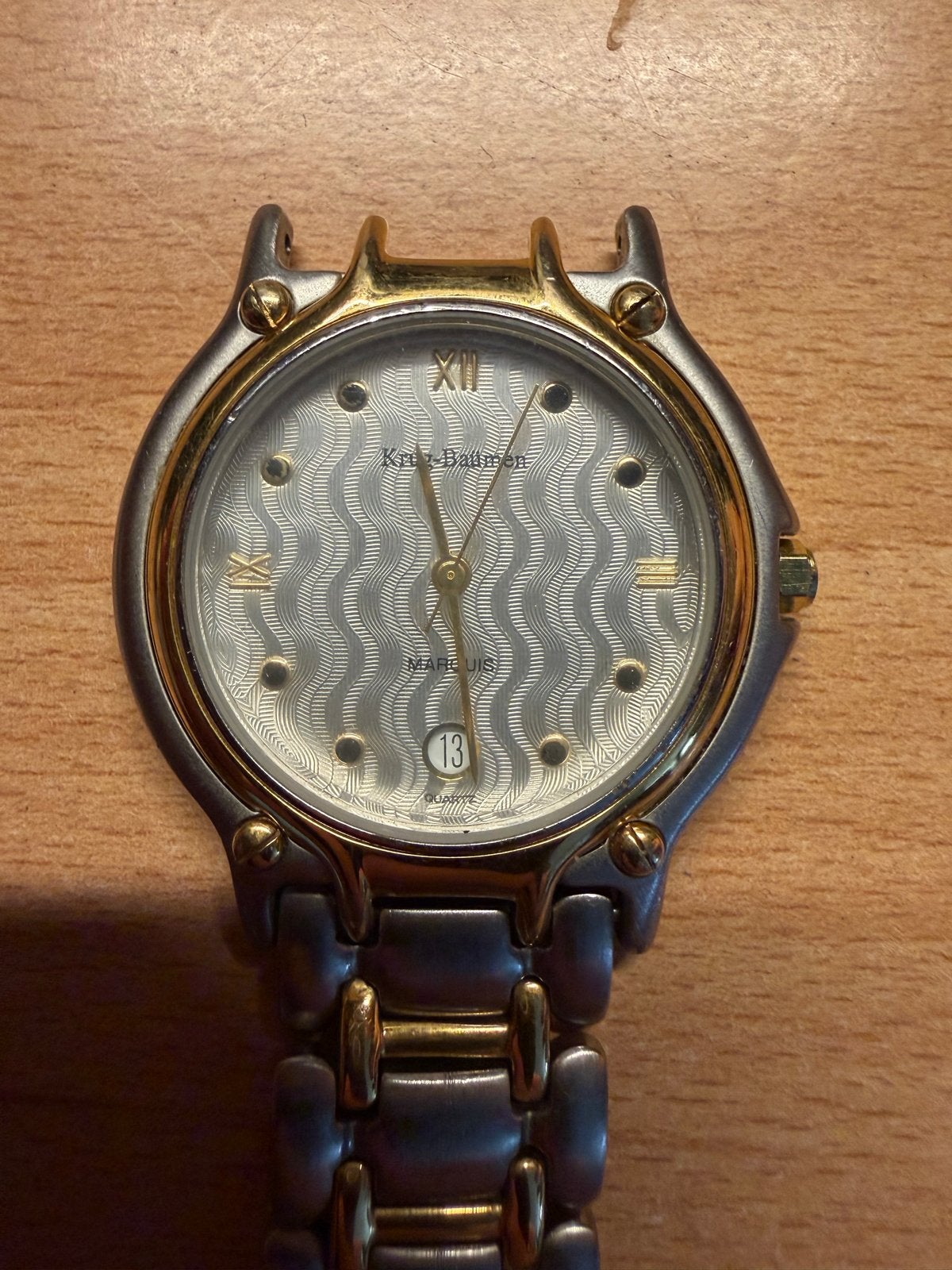 Krug-Baumens Marquis Herenhorloge - 18ct Electroplated, Overige merken, Gebruikt, Polshorloge, Ophalen of Verzenden