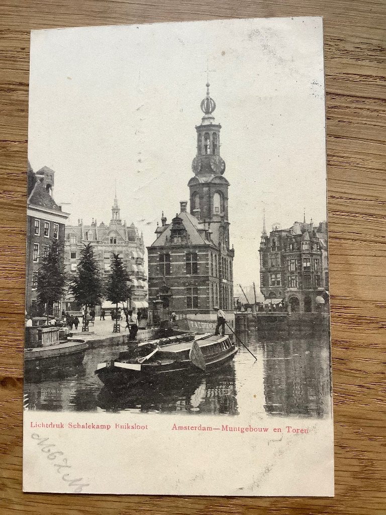 Amsterdam 1902 fraai Schalekamp Buiksloot kaart Munt, Ophalen of Verzenden, Voor 1920, Gelopen, Noord-Holland