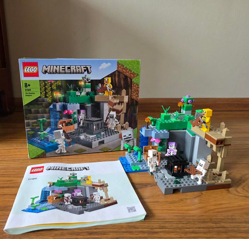 Lego Minecraft 21189 De Skeletgevangenis compleet, Minecraft, Lego, Ophalen of Verzenden, Zo goed als nieuw