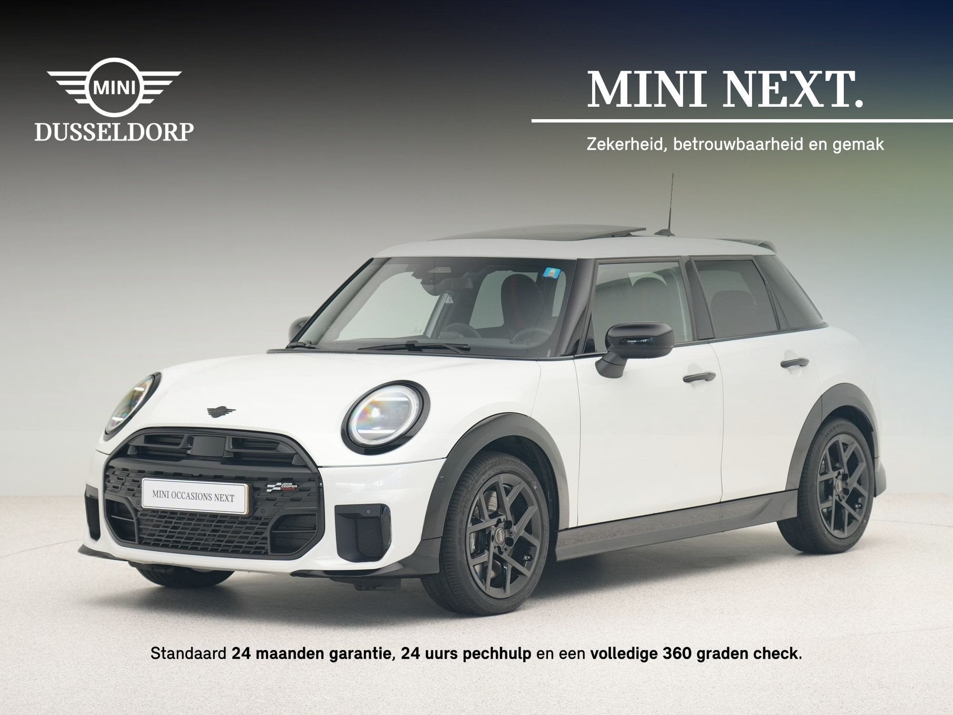 MINI 5-deurs Cooper S John Cooper Works Pakket M (bj 2025), Gebruikt, 4 cilinders, Met garantie (alle), Wit