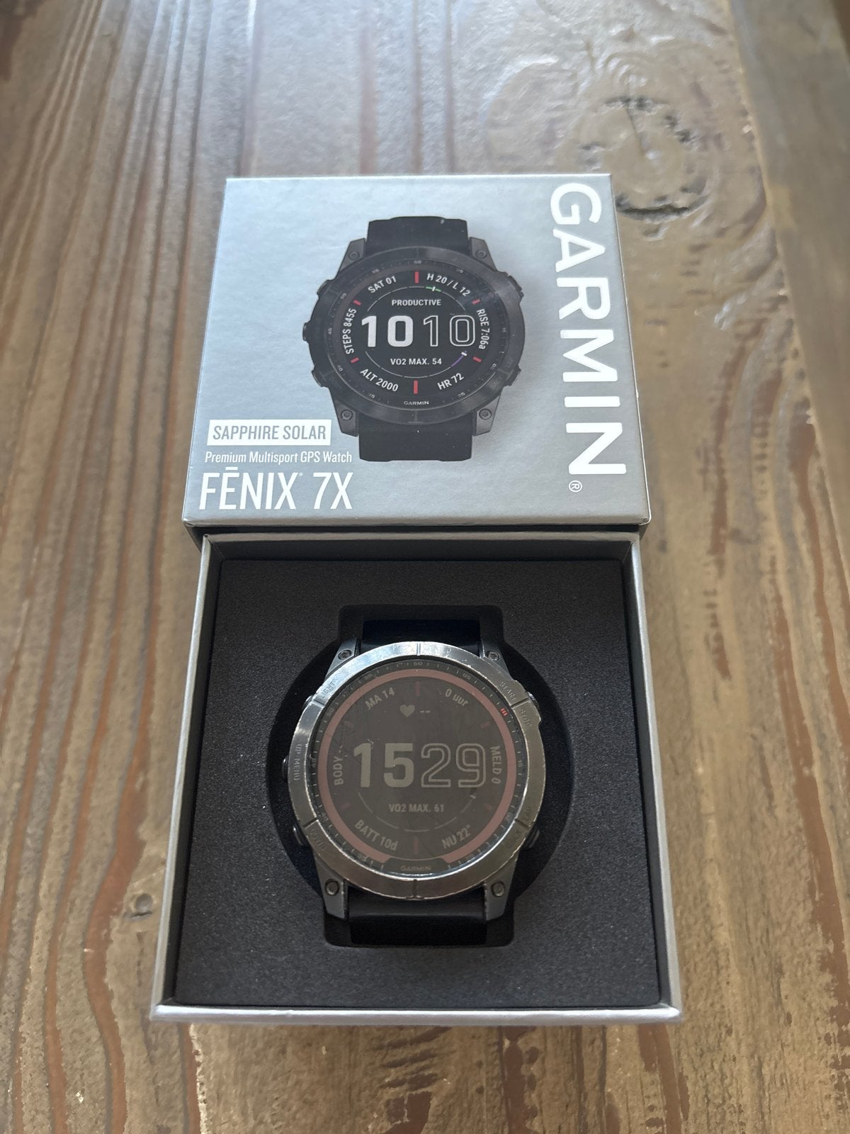 Garmin Fenix 7X Sapphire Solar Multisport GPS-horloge, Ophalen, Zwart, Waterdicht, Android
