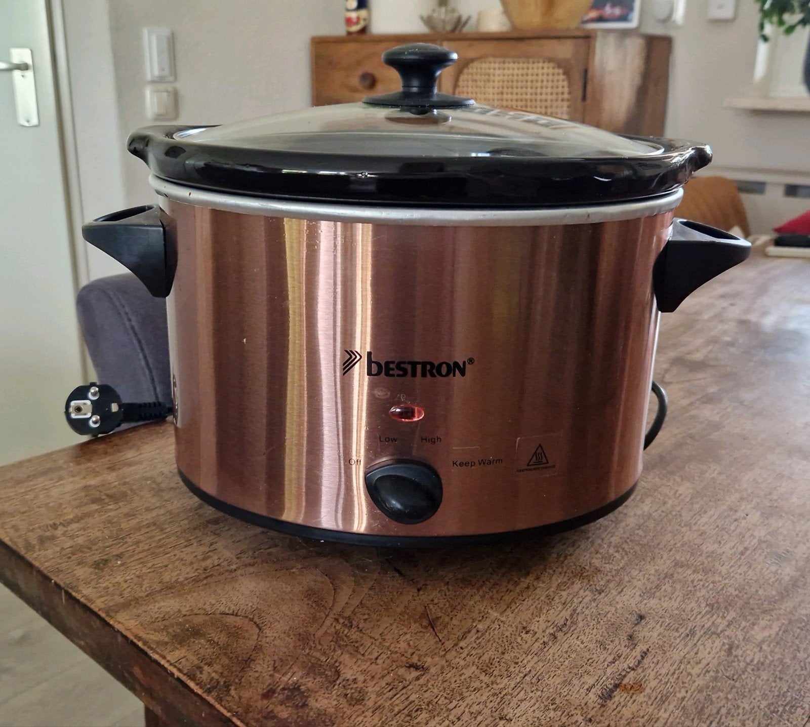 Bestron Slowcooker - Koperkleurig, Ophalen, Zo goed als nieuw