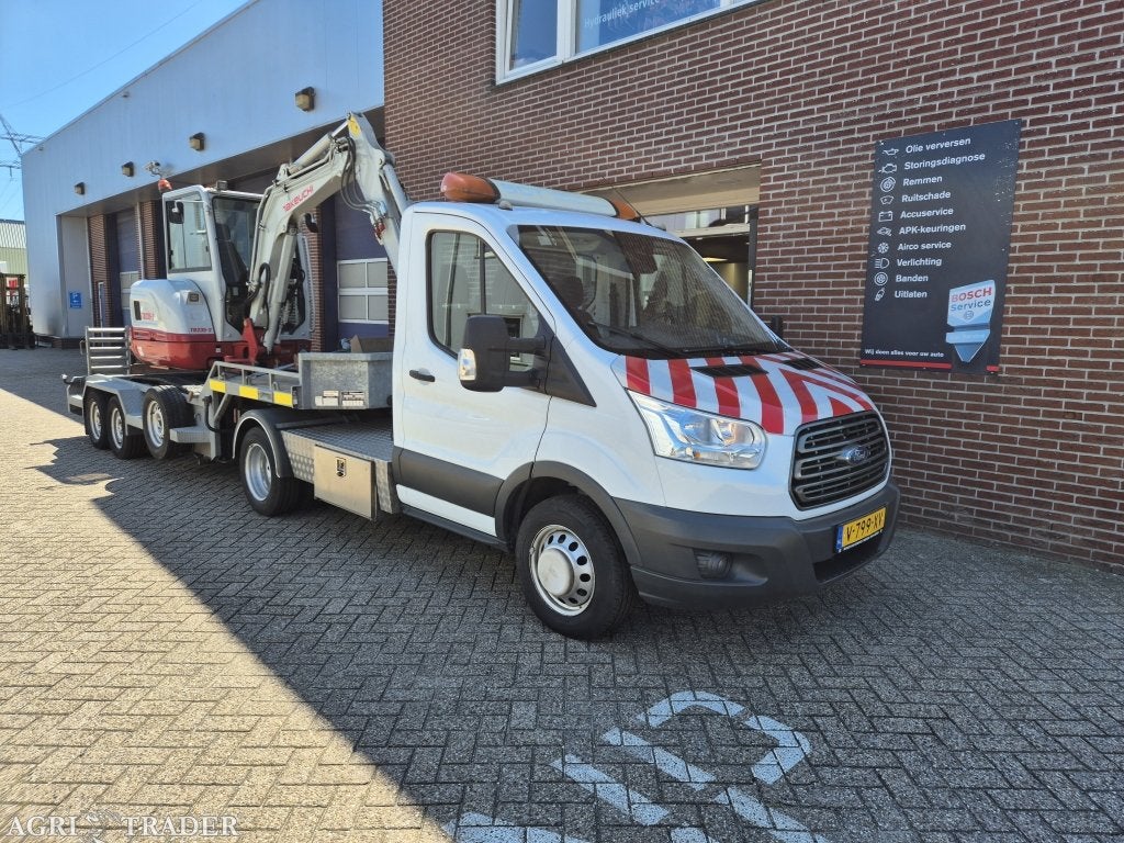 BE combinatie, Auto's, Ford, Bedrijf, Overige modellen, Diesel, Euro 6, Overige carrosserieën, Handgeschakeld, Wit, Grijs, Stof