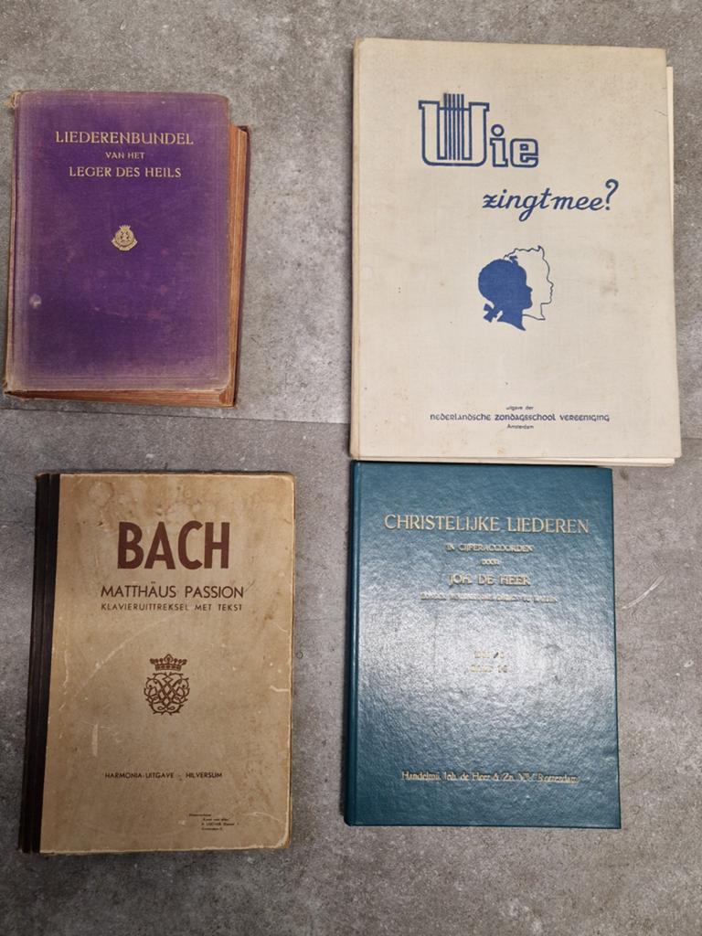 4x Muziek / Liedbundel: Bach, Leger des Heils, Christelijke, Muziek en Instrumenten, Bladmuziek, Ophalen of Verzenden