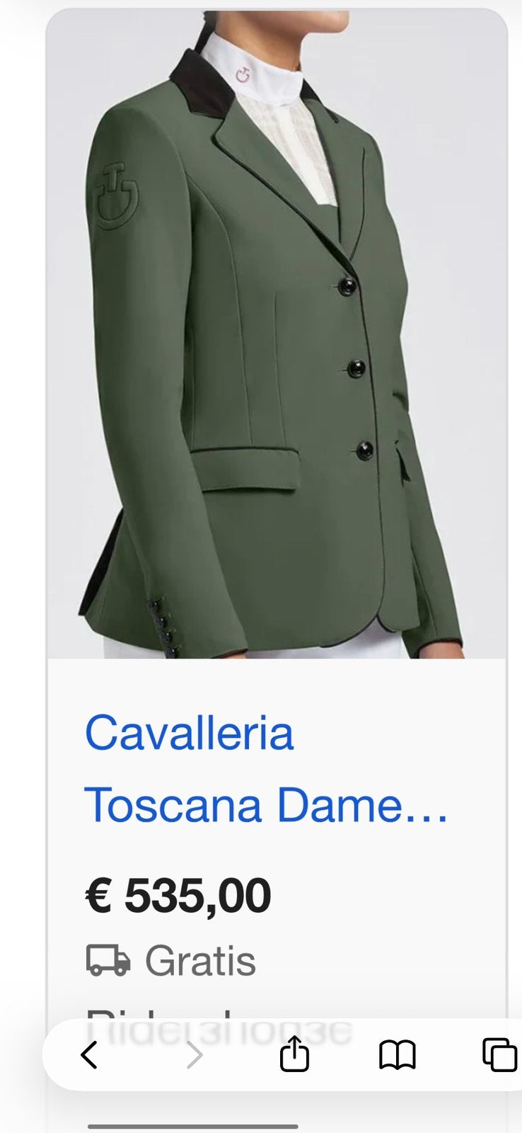 Cavalleria Toscana Wedstrijd jasje, Ophalen of Verzenden, Zo goed als nieuw, Dressuur, Bovenkleding