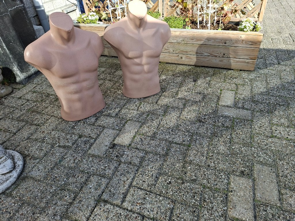 2 mooie nette mannen torso beelden, Verzamelen, Beelden en Beeldjes, Ophalen of Verzenden, Zo goed als nieuw, Mens