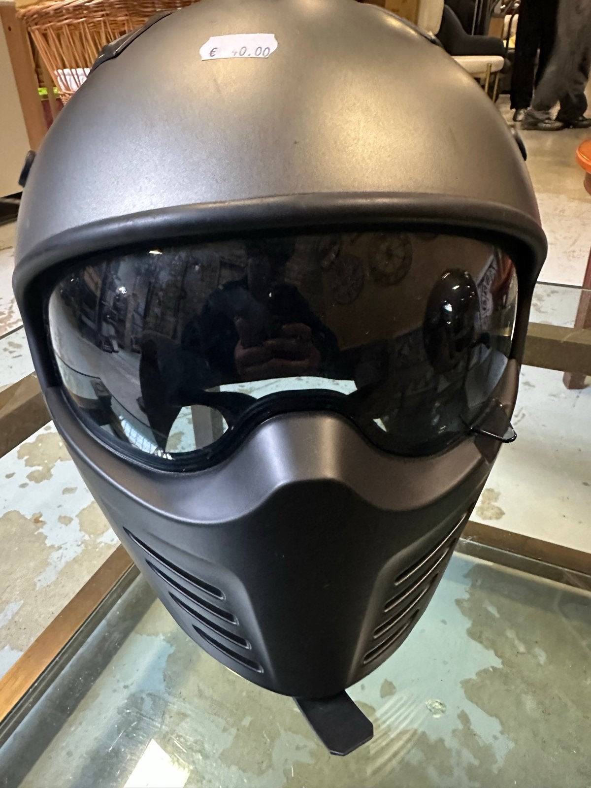 Motorhelm matzwart met afneembaar mondstuk, Overige merken, Heren, Jethelm, Ophalen of Verzenden