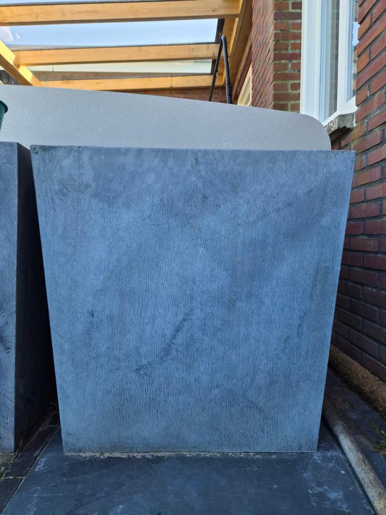 2 x Gegalvaniseerde stalen plantenbakken 70x70x70 cm, Gebruikt, Vierkant, Ophalen of Verzenden, Metaal