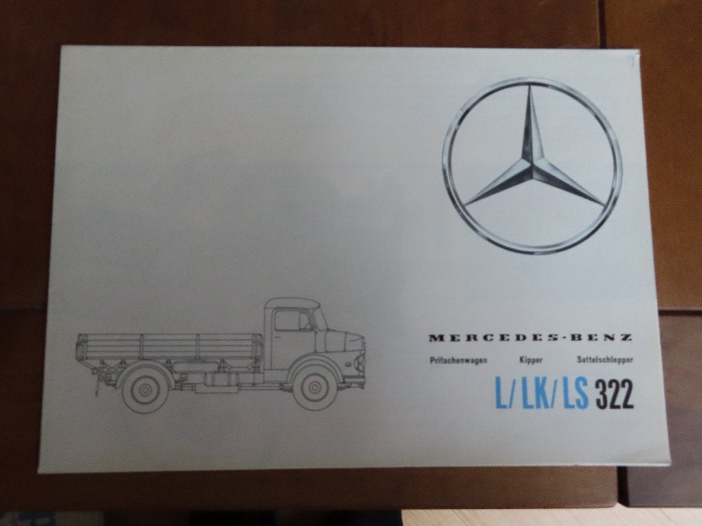 Folder Mercedes-Benz L, LK, LS 322 vrachtwagen 1959, Zo goed als nieuw, Mercedes-Benz, Mercedes, Ophalen of Verzenden