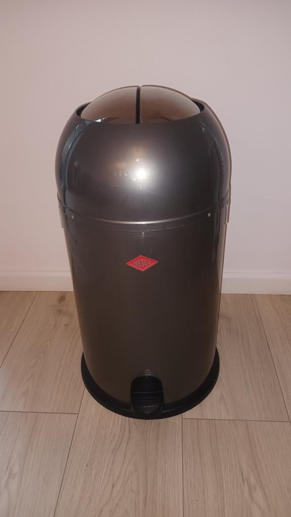 Wesco Kickmaster Prullenbak 33 liter, Ophalen, Met pedaal, 50 tot 75 cm, Metaal