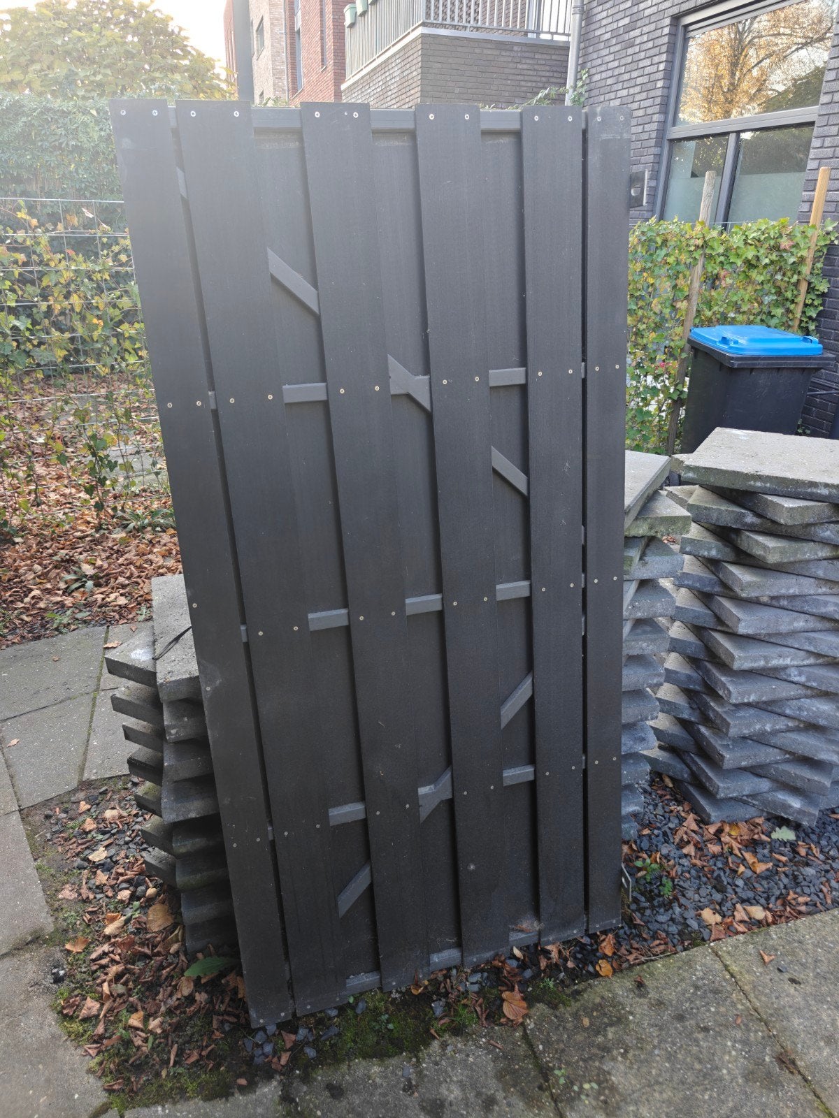 Tuindeur (90x180) van composiet/metaal, Ophalen, Overige materialen, Minder dan 100 cm, Zo goed als nieuw