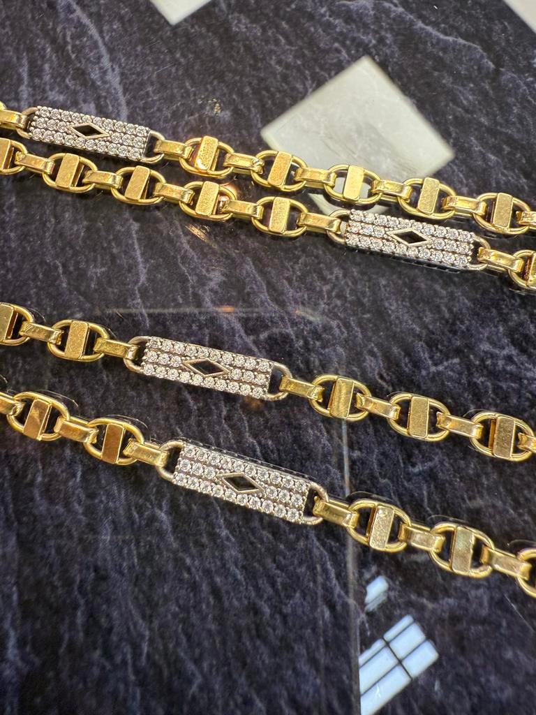 Prachtige 14 karaats gouden KINGSLEY ketting 65 cm 4.7 mm, Ophalen of Verzenden, Goud