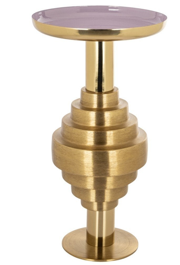 Richmond Interiors Empire bijzettafel — Brushed Gold, Huis en Inrichting, Ophalen, Overige materialen, Minder dan 55 cm, Rond