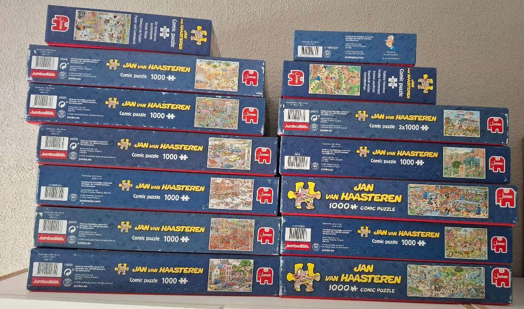 Jan van haasteren, Ophalen, 500 t/m 1500 stukjes, Zo goed als nieuw, Legpuzzel