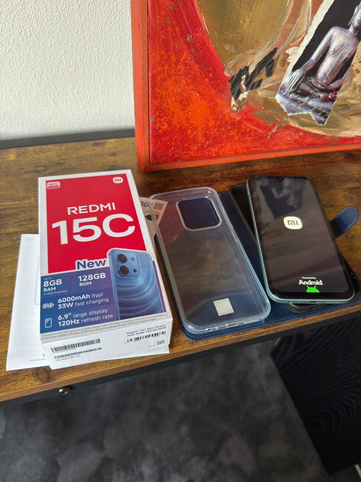 Redmi 15C 4GB RAM 128GB mint green HELMOND OPHALEN, Telecommunicatie, Ophalen, 128 GB, Zo goed als nieuw, Zonder simlock