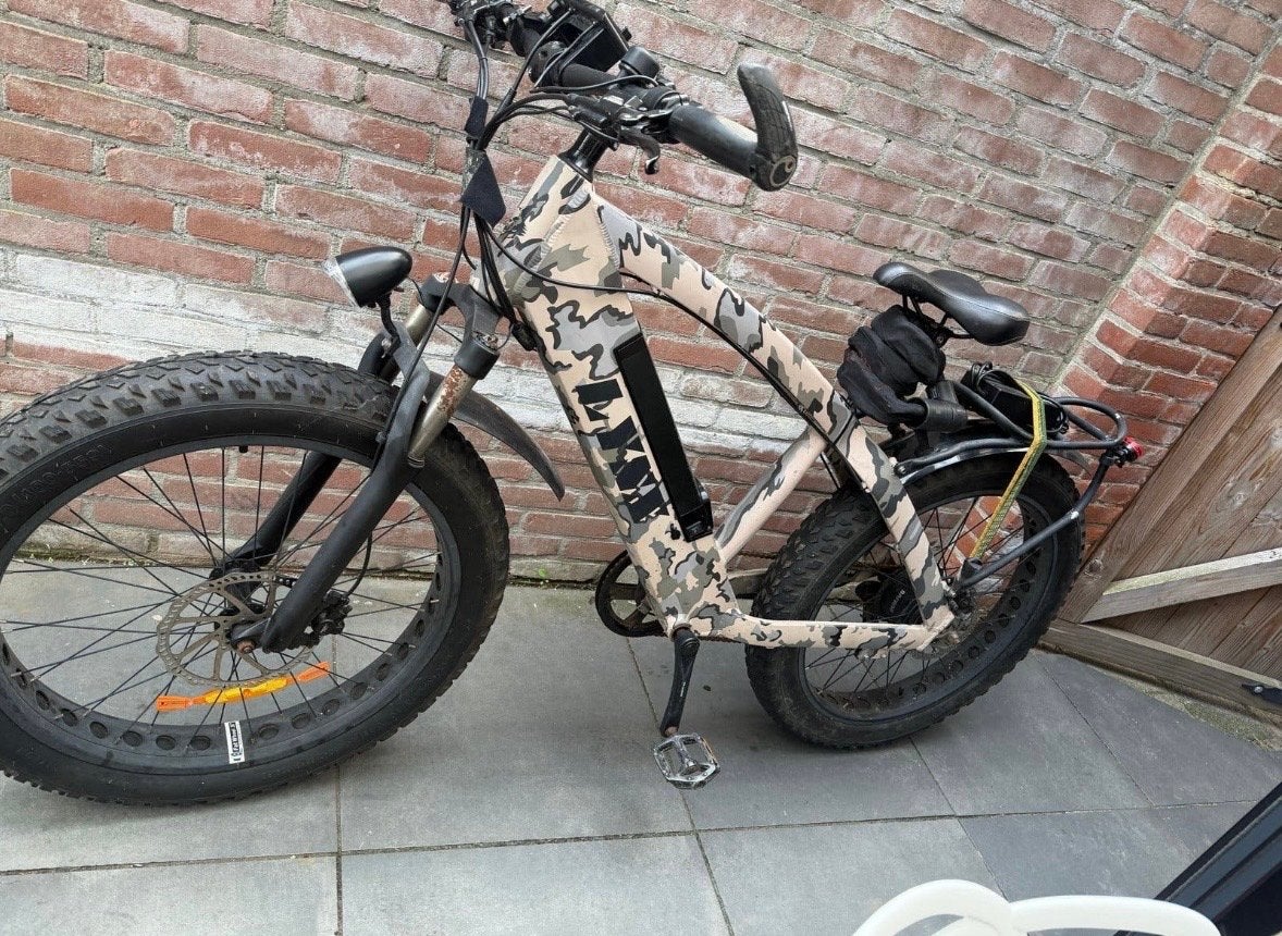 E-bike met camouflageprint - Accu zit vast, Ophalen, Gebruikt, Overige merken