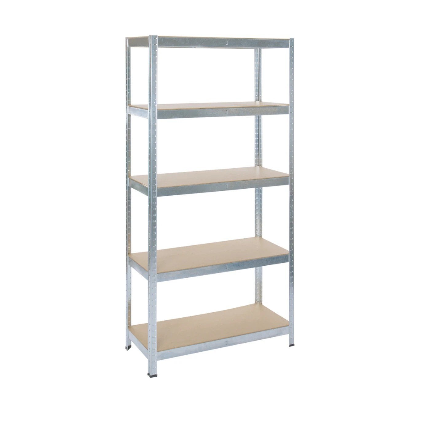 Metalen stellingkast met houten planken, Ophalen, Gebruikt