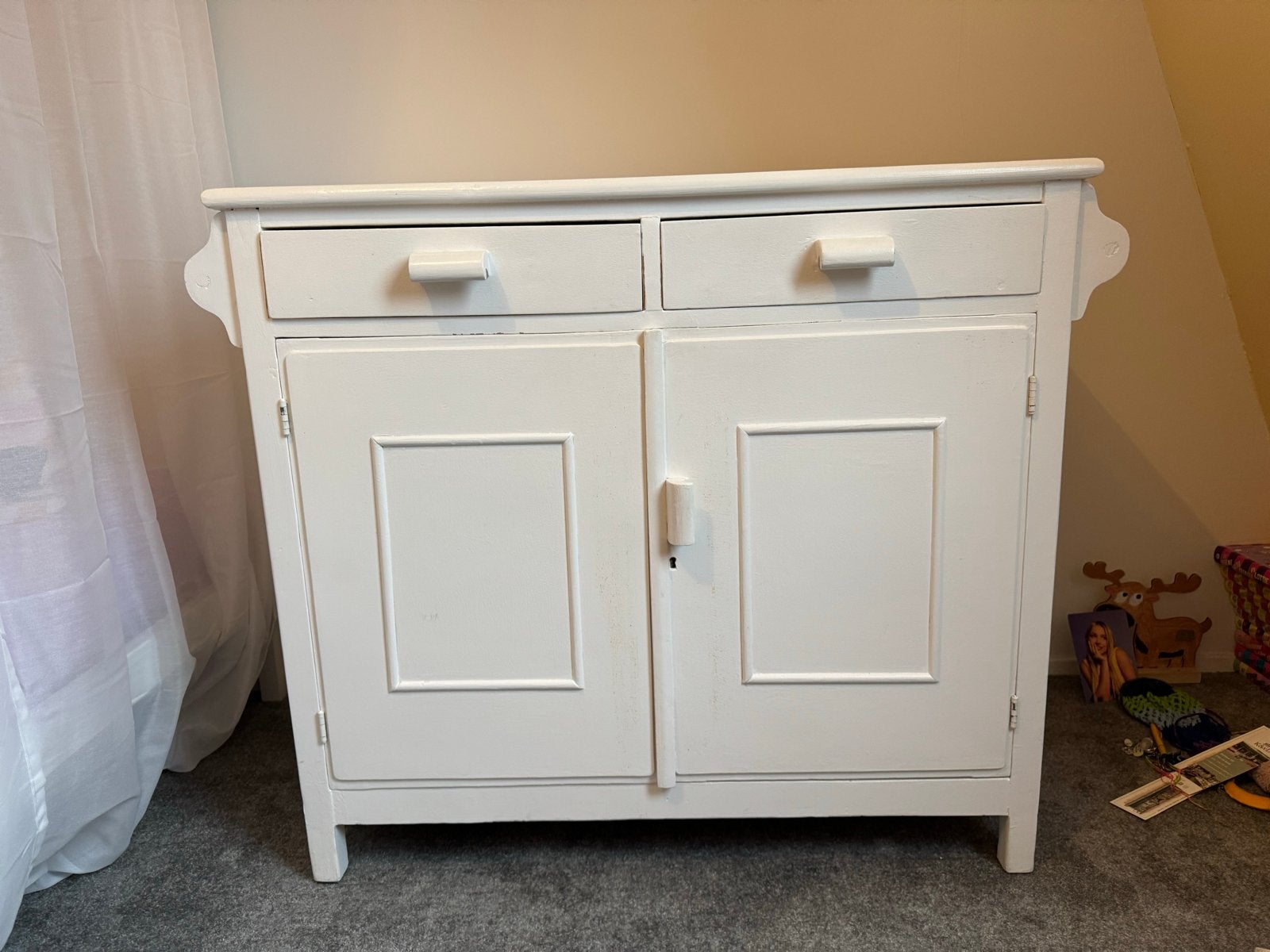 Witte kast/commode - 100x52x83 cm, Gebruikt, 50 tot 70 cm, 75 tot 100 cm, Commode