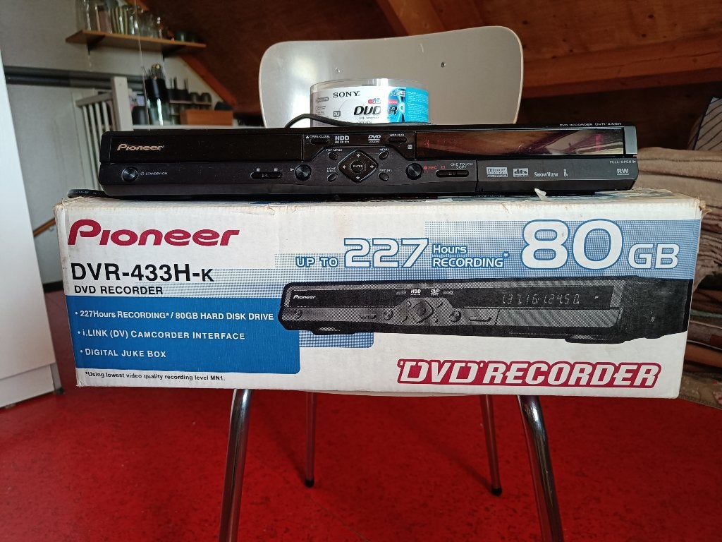 Pioneer cd/dvd harddisk recorder DVR-433H-K, Ophalen of Verzenden, Gebruikt, Harddiskrecorder, Met dvd-recorder