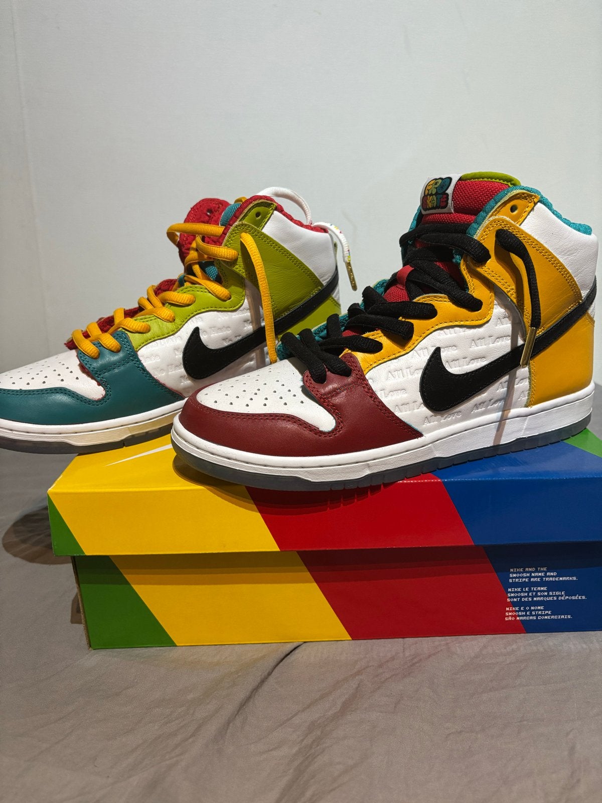 Nike SB Dunk High Pro x FroSkate All Love No Hate EU 44, Overige kleuren, Nieuw, Ophalen of Verzenden, Sneakers of Gympen
