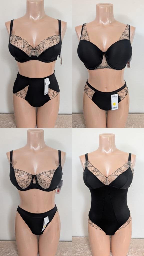 Nieuw chantelle bh 80d 85d 90d 95d 100d 75e 80e 85e 90e 95e, Kleding | Dames, Ondergoed en Lingerie, ., Zwart, Ophalen of Verzenden