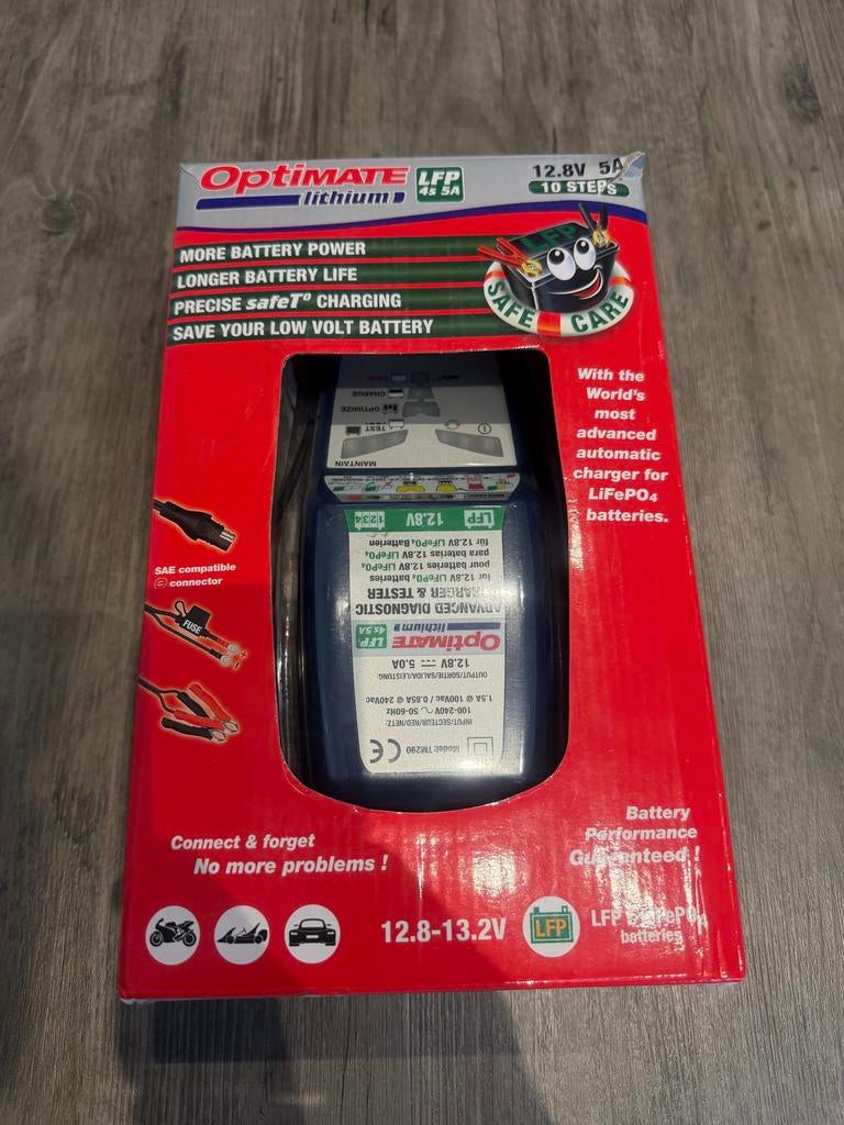 OptiMate Lithium LFP 4s 5 A. 12.8V 5A Acculader & Tester, Ophalen of Verzenden, Nieuw, Universele onderdelen