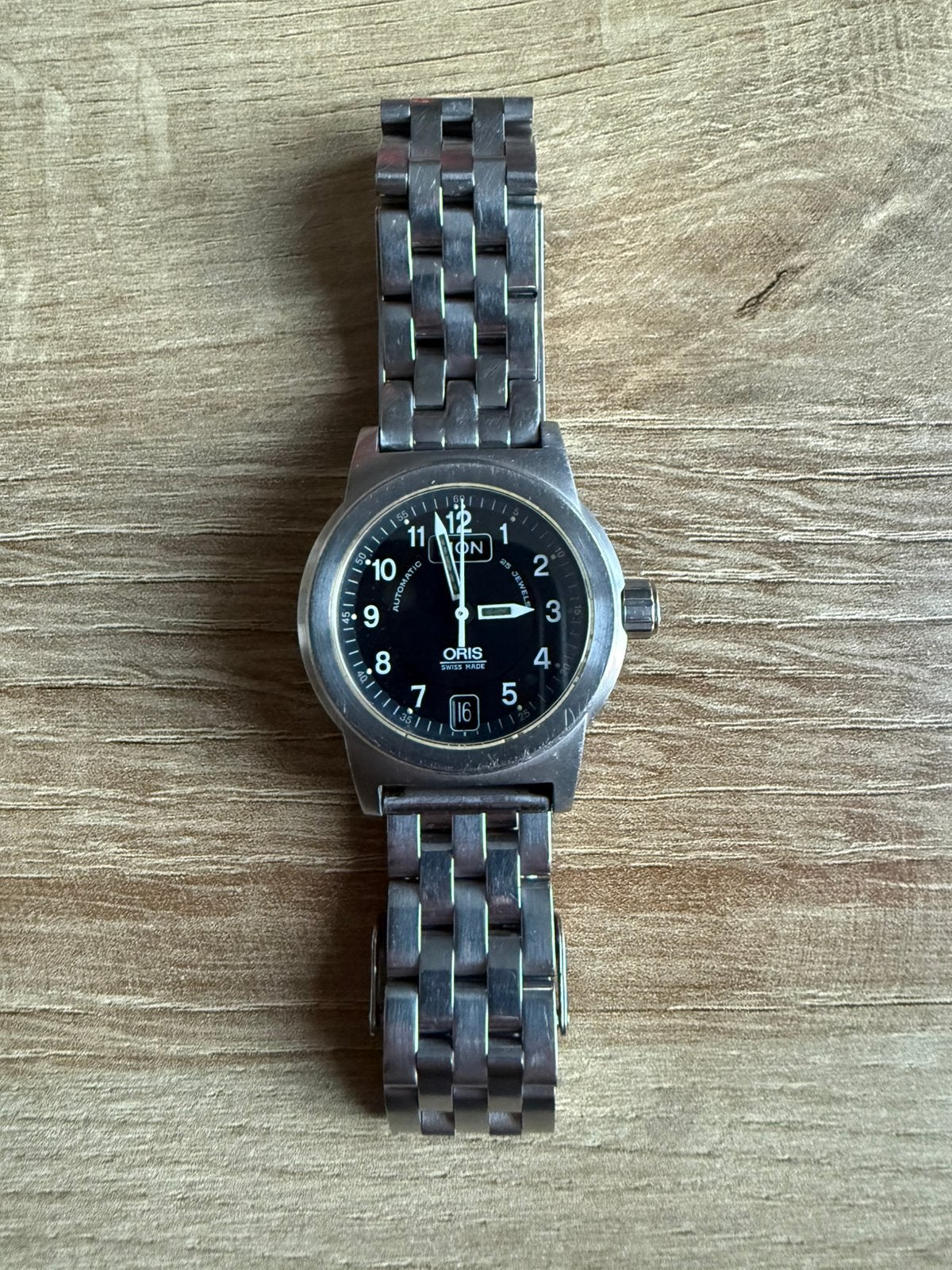 Oris BC3 Day Date horloge 35mm automaat, Ophalen of Verzenden, Staal, Seiko, 1960 of later
