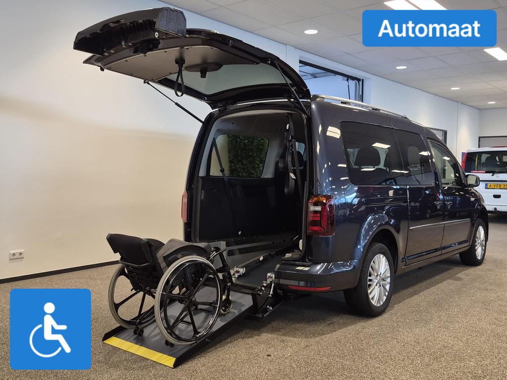 Volkswagen Caddy Maxi Rolstoelauto Automaat 5+1 (ombouw nieu, Auto's, 12 maanden, 125 pk, Gebruikt, Zwart