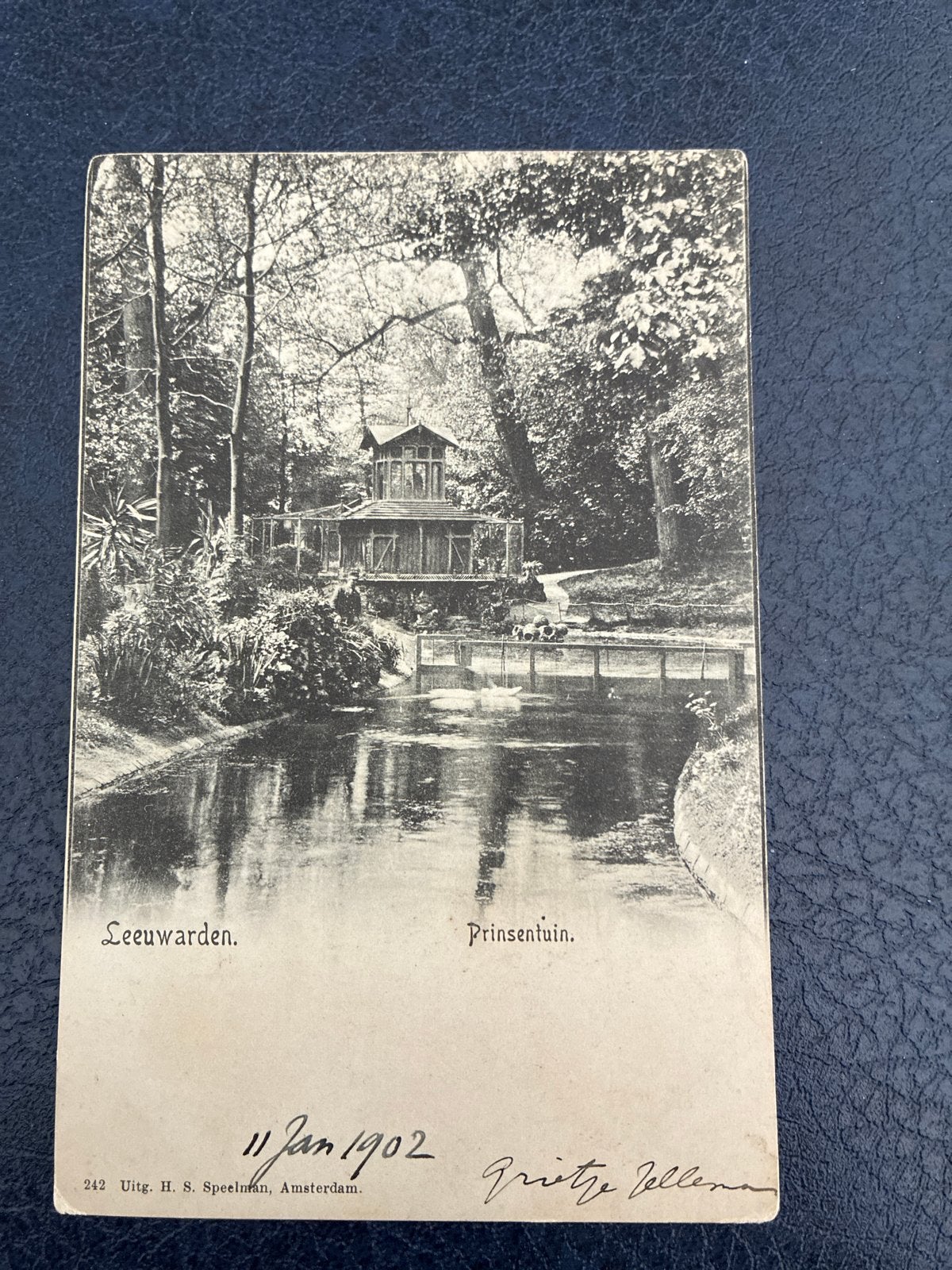 Zeldzame Ansichtkaart Leeuwarden Prinsentuin 1902, Verzamelen, Ophalen of Verzenden, Voor 1920, Gelopen, Friesland