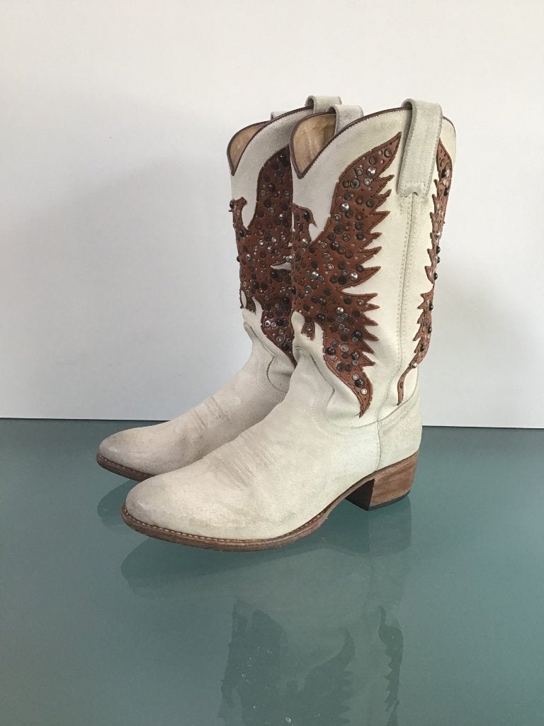 Sendra 37 beige bruin | Boho boots | Gratis verzenden, Verzenden, Beige, Zo goed als nieuw, Hoge laarzen