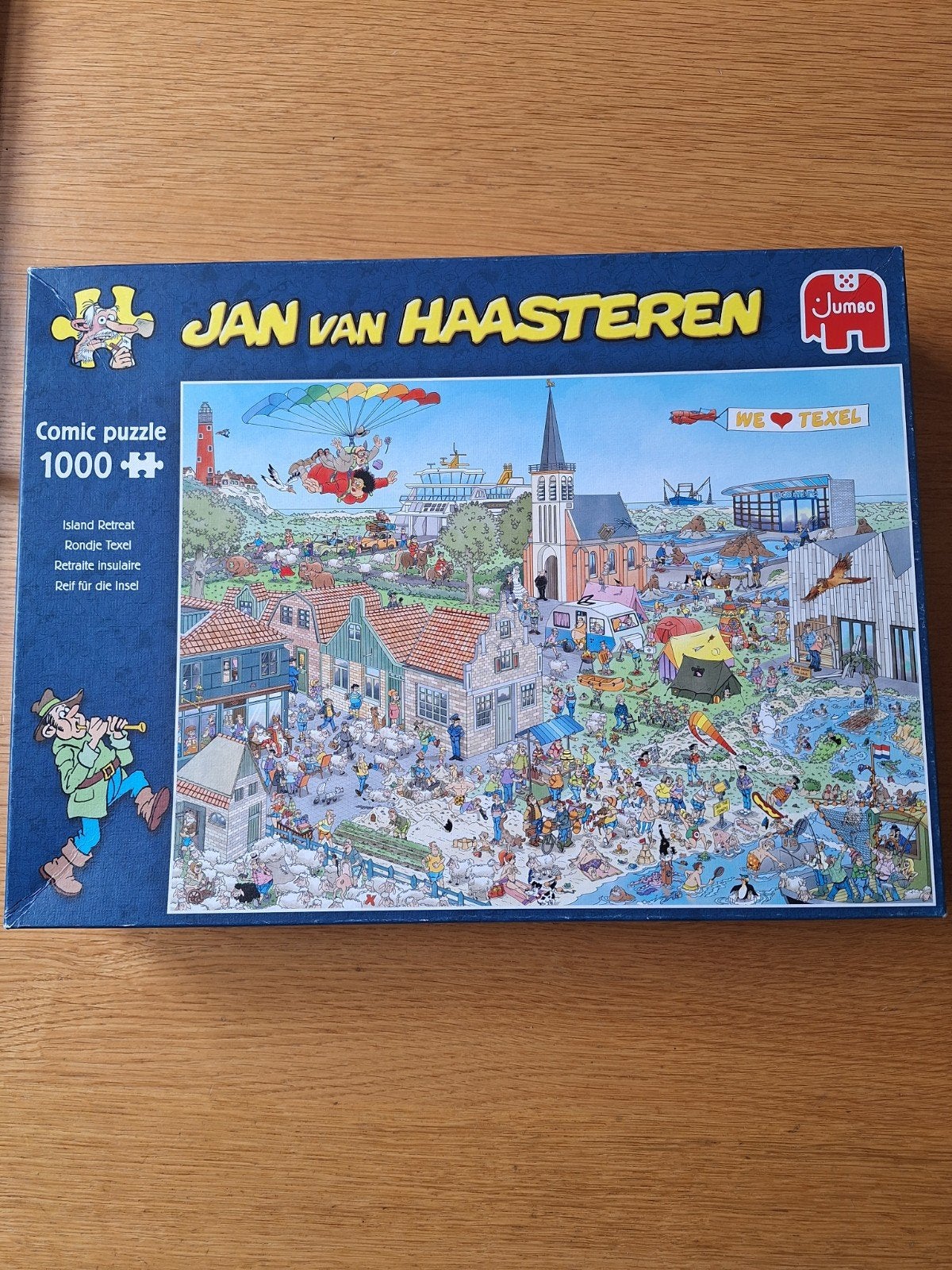 2 puzzels:Rondje Texel, jumbo gaat winkelen.Samen 12 euro., Ophalen, 500 t/m 1500 stukjes, Gebruikt