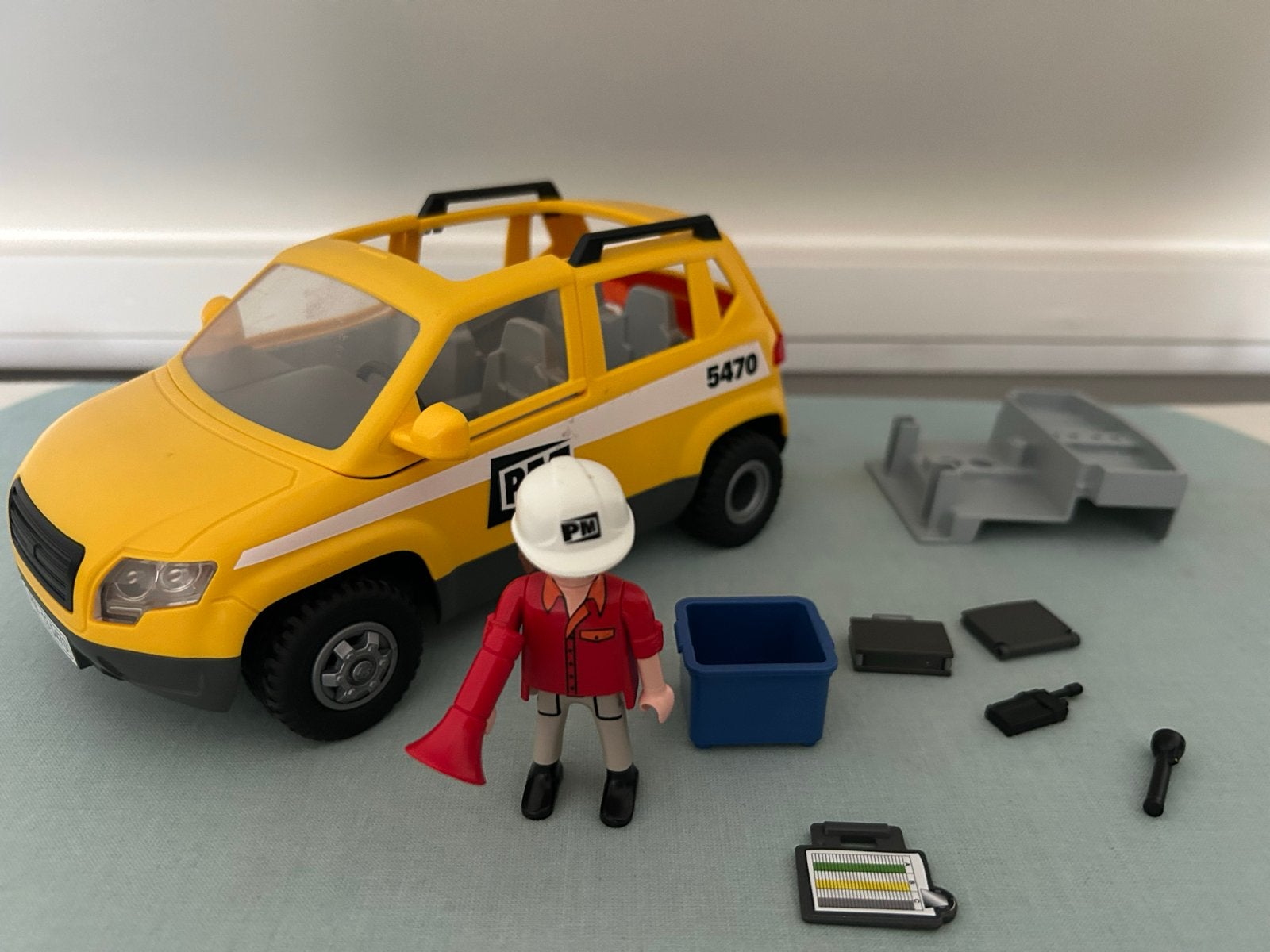 Playmobil Gele Auto met Figuur en Accessoires 5470, Kinderen en Baby's, Ophalen of Verzenden, Gebruikt