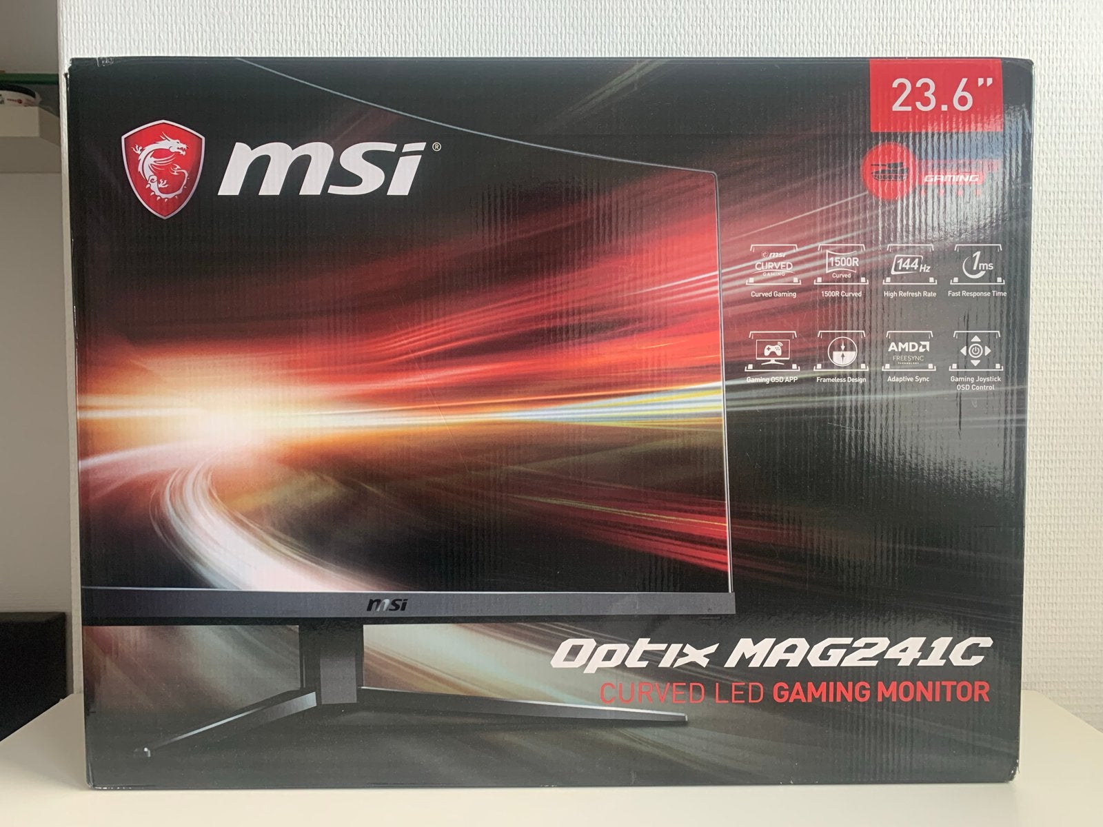 MSI Optix MAG241C 23,6” Curved 144Hz Gaming Monitor – DEFECT, Computers en Software, Monitoren, 101 t/m 150 Hz, Curved, Full HD